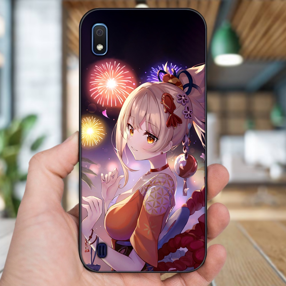 Ốp lưng Samsung A10 viền đen in hình Yoimiya Genshin Impact