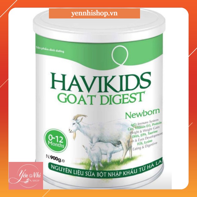 Sữa dê Havikids Goat Digest lon 900g date 2024