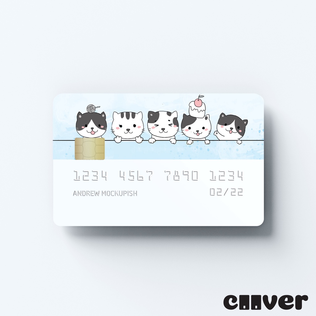CAT LOVERS - Miếng dán thẻ FREESHIP – Miếng dán thẻ ngân hàng/thẻ ATM, thẻ chung cư, thẻ thang máy, gửi xe,.