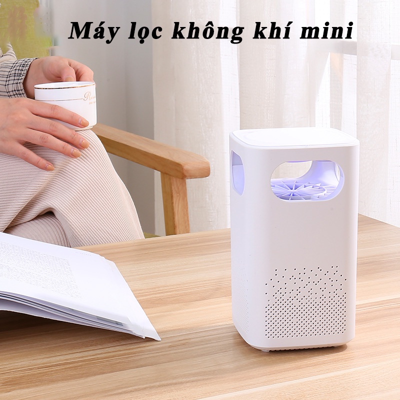 máy lọc không khí，Máy lọc không khí mini，để bàn lọc bụi mịn có led UV khử khuẩn khử mùi trong phòng Air Purifier -XQY-58