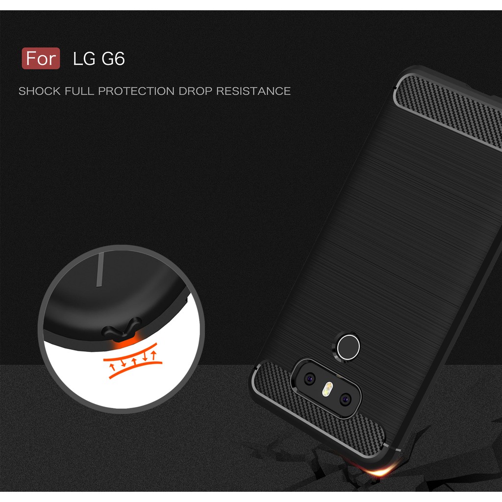 Ốp điện thoại mềm màu trơn thiết kế chống vân tay cho LG G6 / G7