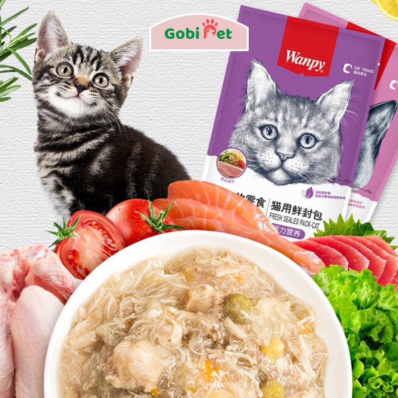 Pate Wanpy đủ vị cho mèo gói 80gram - Gobi Pet
