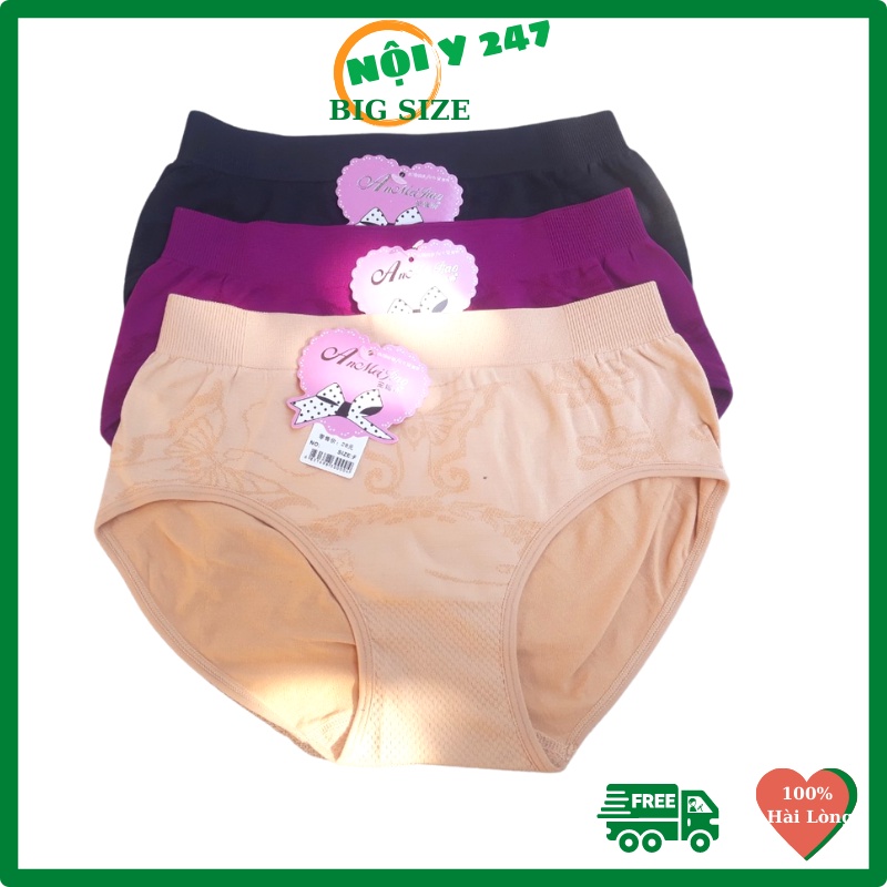 Quần lót nữ cạp cao 8047- 3XL - 4XL co dãn 4 chiều chất đẹp from to cho người béo mập 60kg 70kg 80kg 90kg