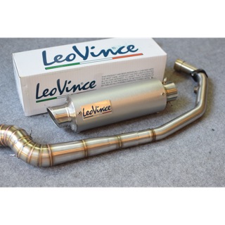 Trọn bộ pô leovince bạc nhám luôn cổ stb gắn mọi loại xe