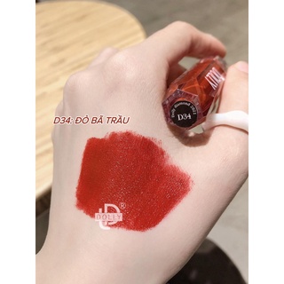 Son lì, kem dolly diamond velvet không chì cao cấp new 2022 màu đỏ bã trầu