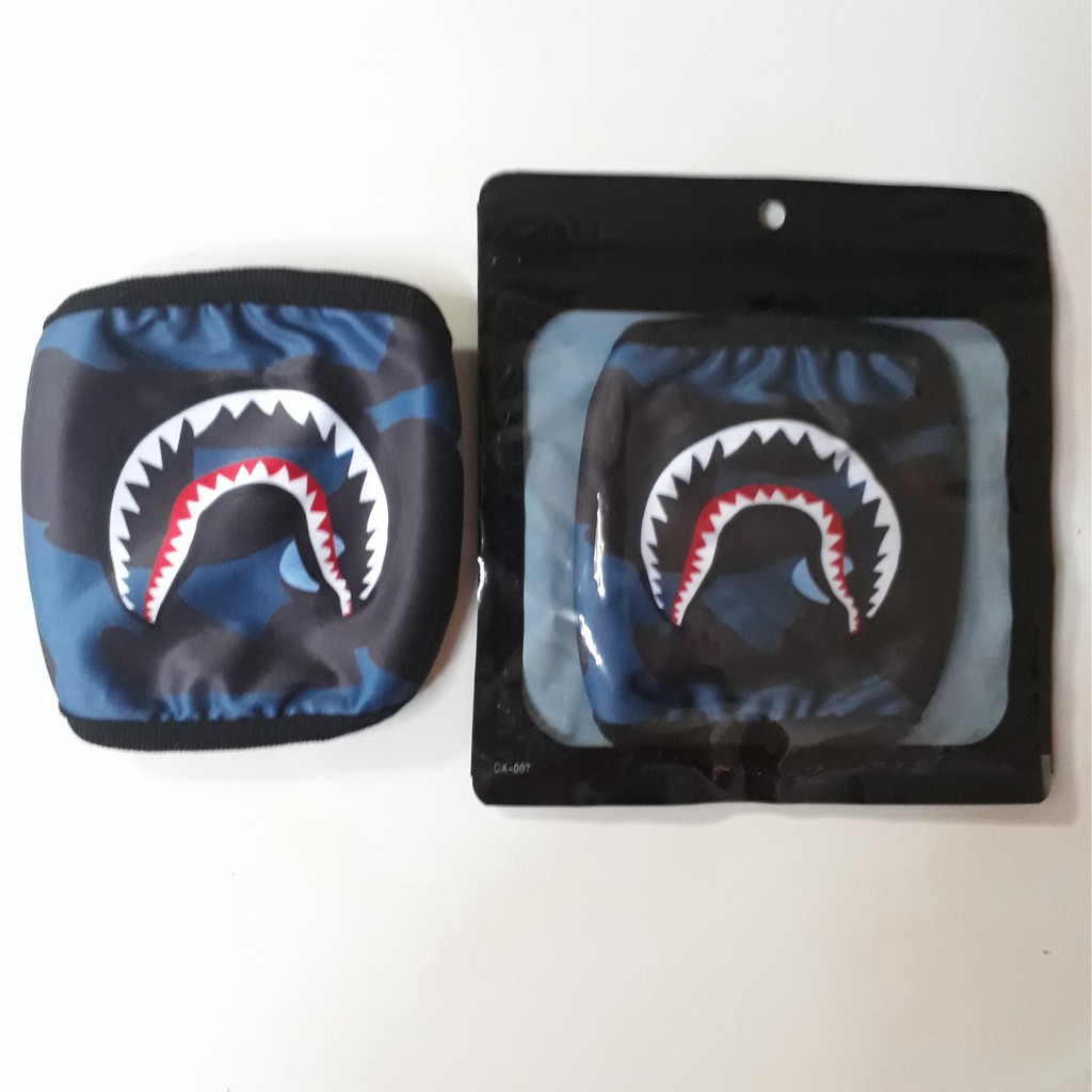 Combo 5 khẩu trang Bape cá mập và 2 kính oval MTP