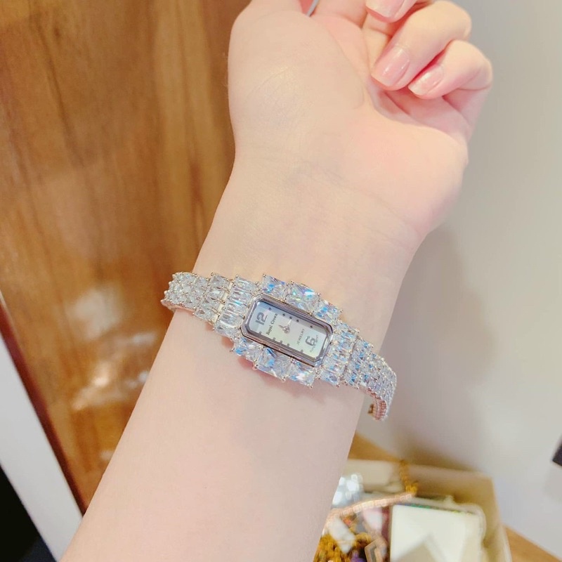 Đồng Hồ Nữ Royal Crown 3612 Bản Silver Trắng Tuyết