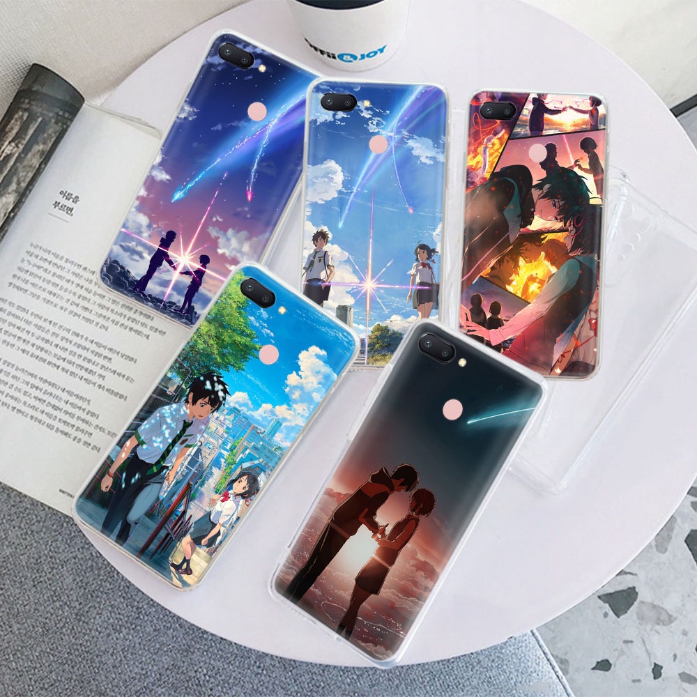 Ốp Điện Thoại Trong Suốt Tr137 Anime Your Name Cho Xiaomi Redmi Note 7 6 7a 6a Pro