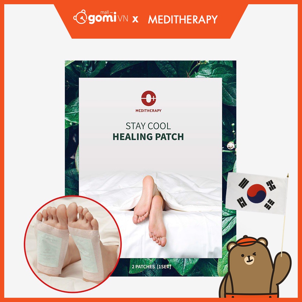 Miếng Dán Chân Thải Độc Và Tăng Tuần Hoàn Máu Meditherapy Stay Cool Healing Patch (Hộp 4 gói) GomiMall
