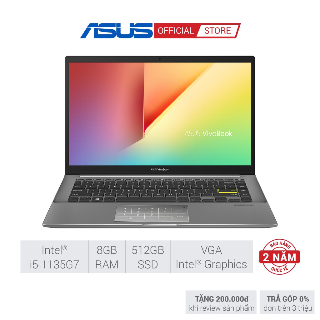Laptop ASUS S433EA-AM439T (Core i5-1135G7/8GB RAM/512GB SSD/14-inch FHD/Win 10) | BigBuy360 - bigbuy360.vn