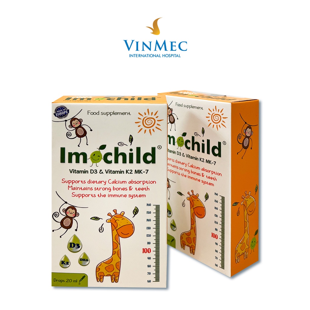 Siro bổ sung Vitamin D3 và K2 Imochild lọ 20 ml tại Vinmec - dùng được cho trẻ sơ sinh
