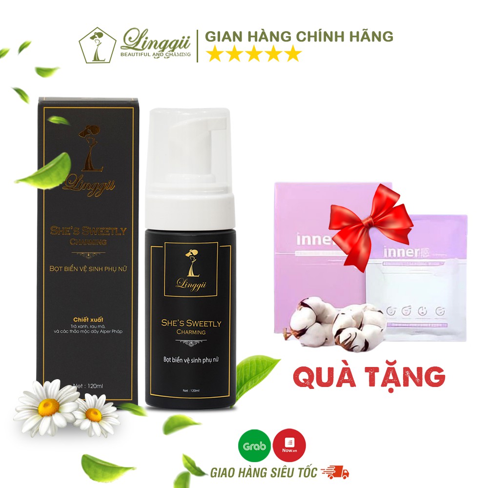 [QUÀ TẶNG] Dung dịch vệ sinh phụ nữ LINGGII Làm Hồng Và Se Khít Hương Thơm Ngọt Ngào Quyến Rũ 120ml