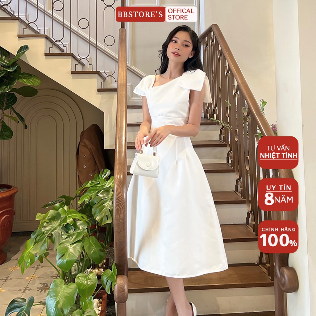 BBSTORE'S Đầm Xòe Cột Nơ Vai Dự Tiệc -D1218