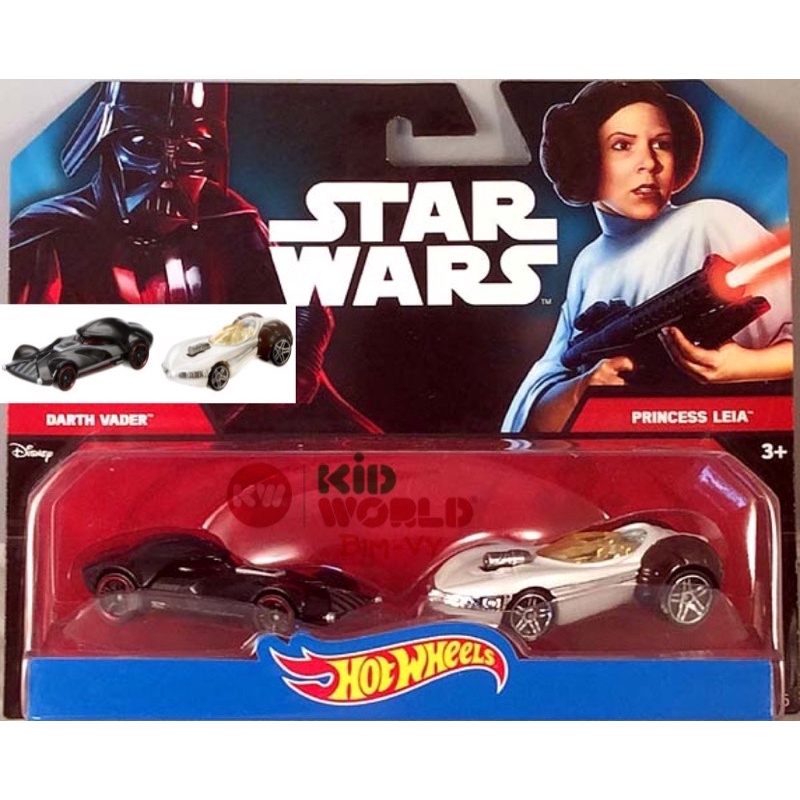 Xe mô hình Hot Wheels Star Wars Series 2 Pack Darth Vader &amp; Princess Leia CKL33.