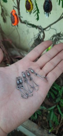 Khoá link xoắn 2 vòng, khoá câu cá