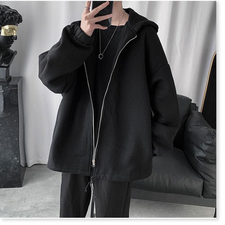 Áo khoác nam dây kéo chất nỉ from rộng đẹp