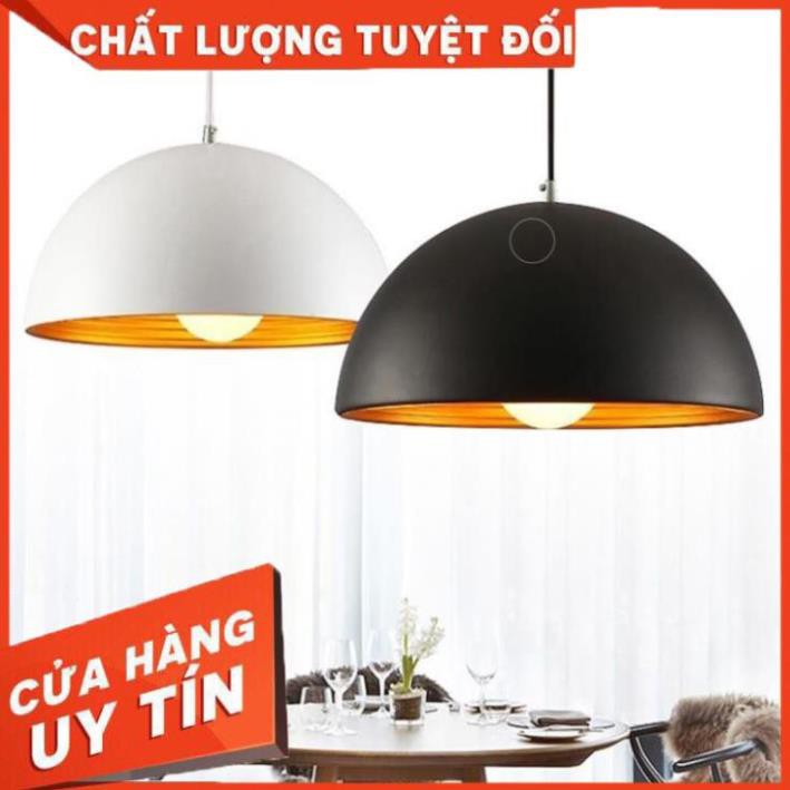 Đèn thả: Mẫu đèn thả hình mũ cối trang trí phòng ăn