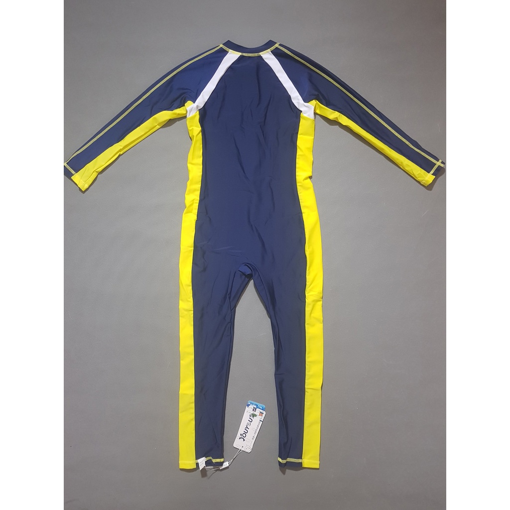 Đồ bơi liền thân tay dài quần dài chống nắng màu  hồng xanh thể thao bé trai và gái size đại