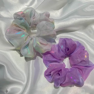 Dây buộc tóc Scrunchies tơ phản quang