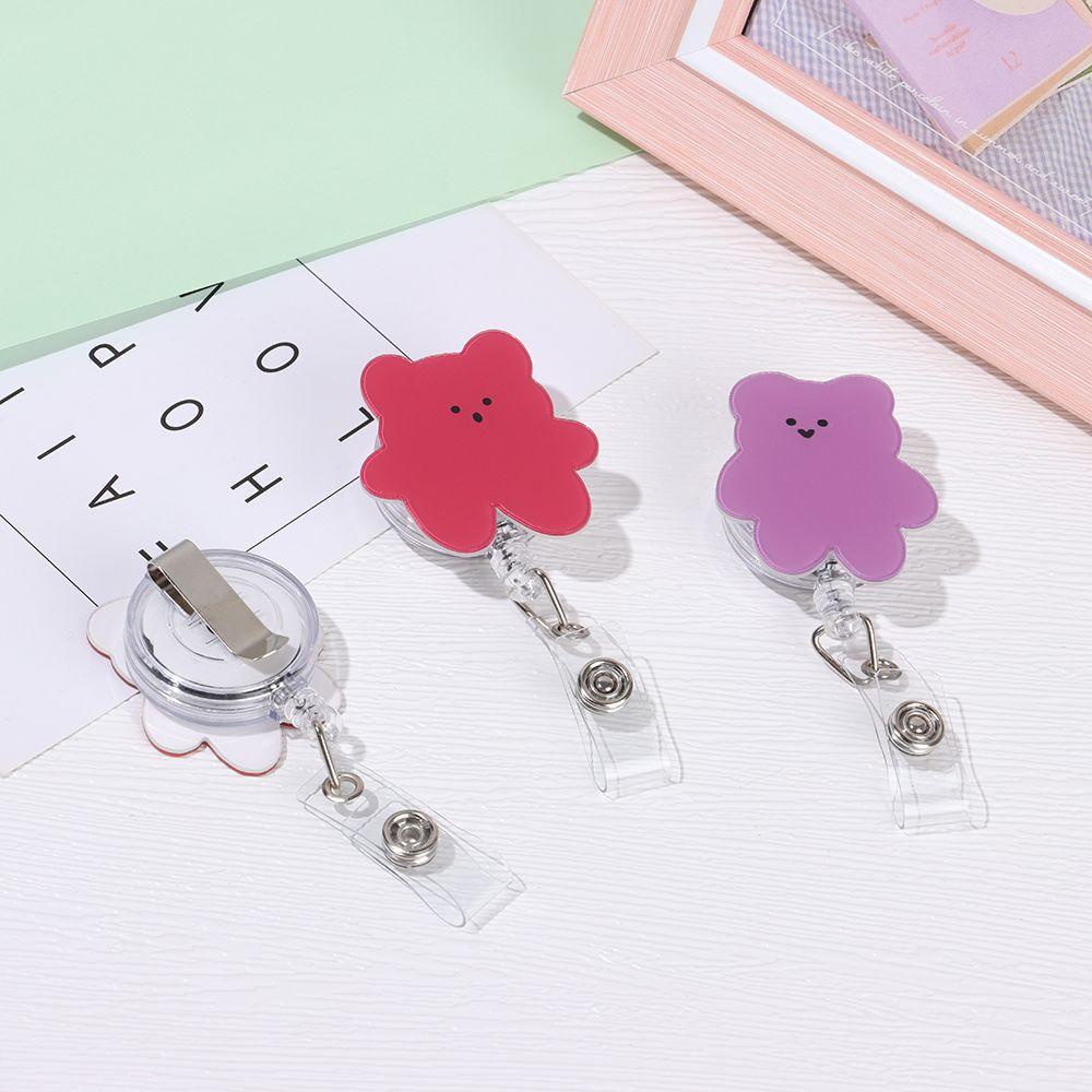 LEISURE Kẹp Cá Sấu / Huy Hiệu Hình Gấu Hoạt Hình Cho Y Tá / Bác Sĩ Giá Đỡ