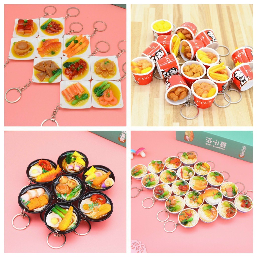 Móc khoá mô hình đồ ăn càng nhìn càng đói thêm