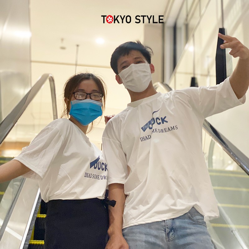 Áo thun tay lỡ ,Áo phông nam nữ form rộng phong cách tokyo style cotton mềm mịn