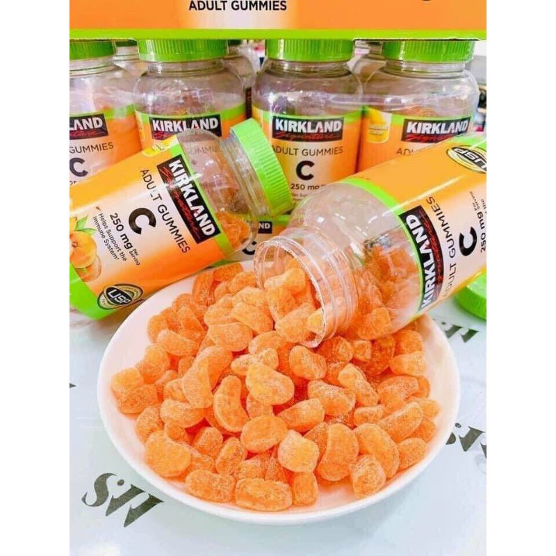 Kẹo dẻo Kirkland Signature Vitamin C 250mg Adult Gummies 180 viên[2022]