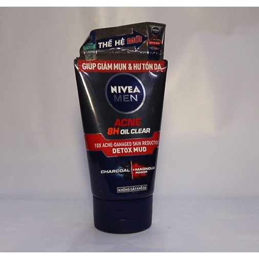 Sữa Rửa Mặt Nivea Men (detox mud bùn khoáng giúp giảm mụn & hư tổn da 100g)