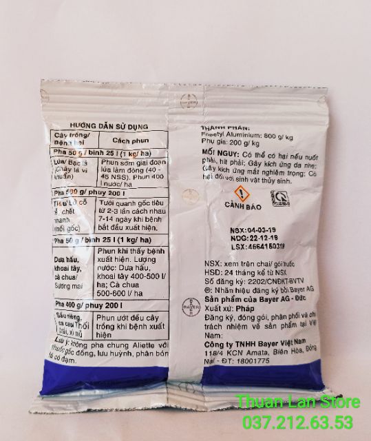 Thuốc Trừ Bệnh Cây Trồng Aliette 800WG ( gói 100g )