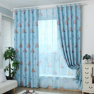 Rèm che cửa sổ in hình chim cú đen