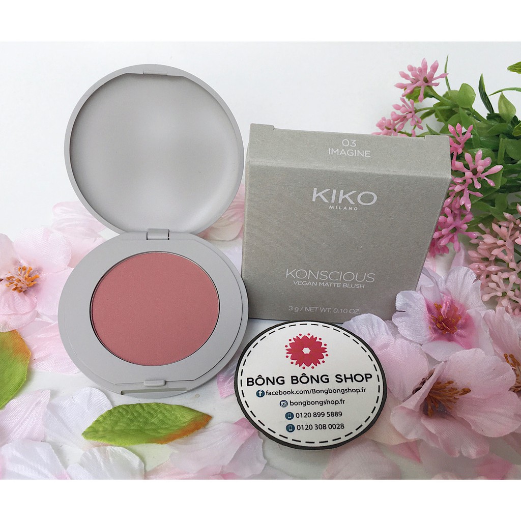 (Chuẩn Pháp) Phấn má hồng Kiko Konscious Vegan Matte Blush