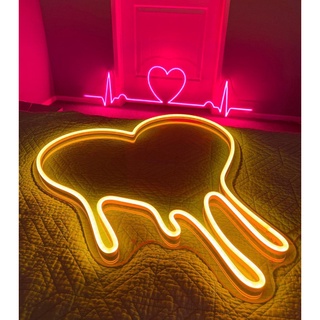 Đèn trang trí led neon sign trái tim tan chảy