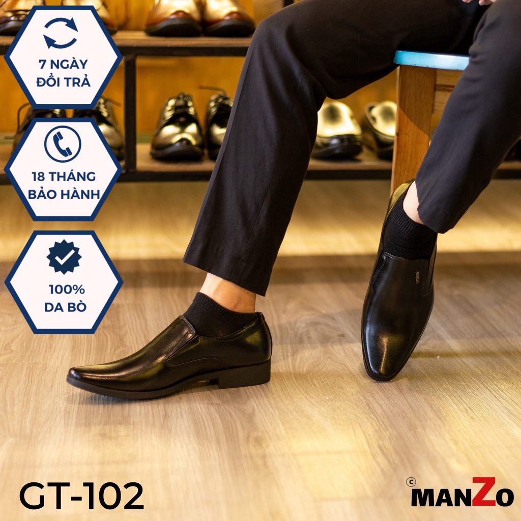 Giày da nam công sở da bò nhập khẩu - Giày tăng chiều cao 4cm - bảo hành 12 tháng – GT102