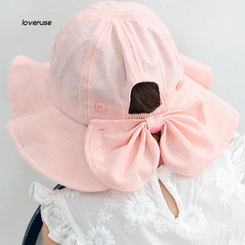 Mũ tai bèo phối nơ dễ thương cho bé gái