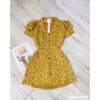 Đầm gấm xốp cut out eo