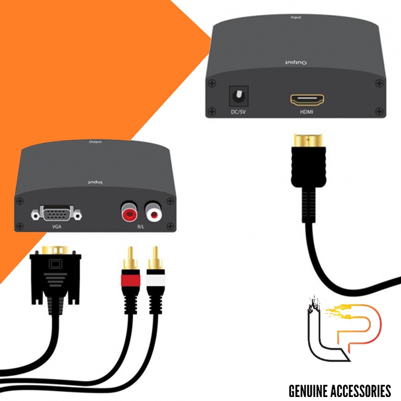 Bộ chuyển VGA ra HDMI hộp kim loại