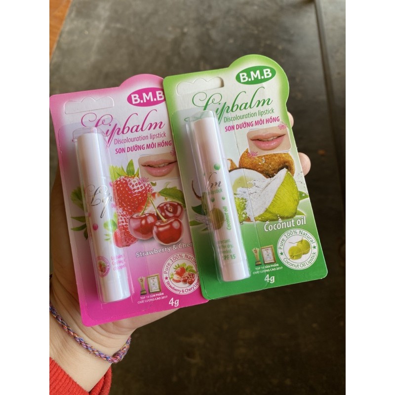 Son dưỡng hồng môi từ Dừa &amp; Cherry BMB