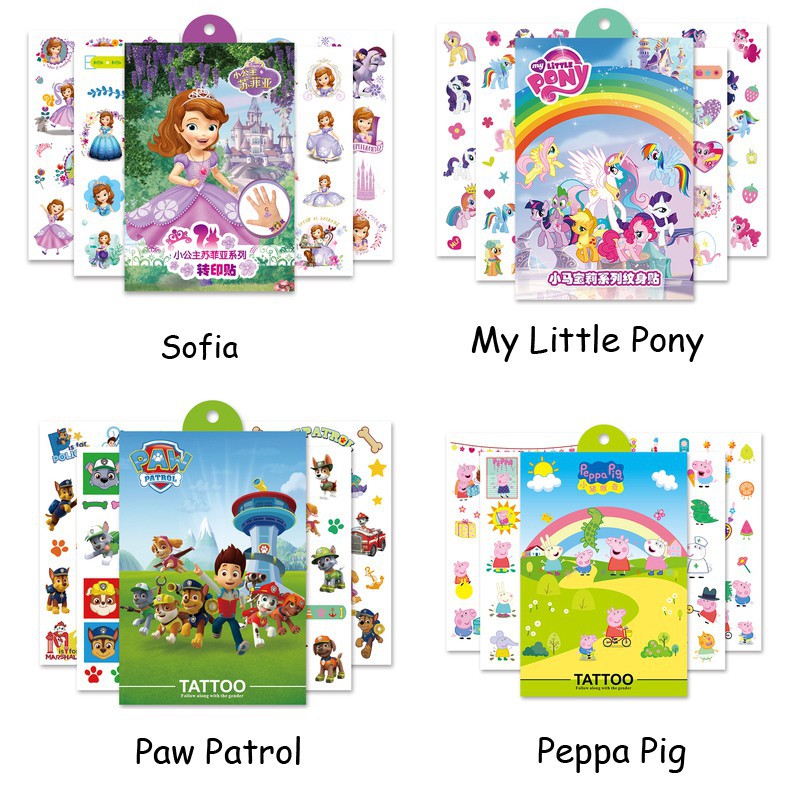 Hình xăm dán chống nước đa dạng chủ đều cho bé trai và bé gái thỏa thích sáng tạo cùng bạn bè Disney /Elsa/Spider Man/Hero/Princess/PAW Patrol/Unicorn