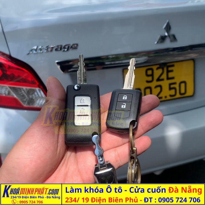 Vỏ chìa khóa xe Mitsubishi Pajero sport, Triton, Attrage, Xpander, Mirage Đà nẵng