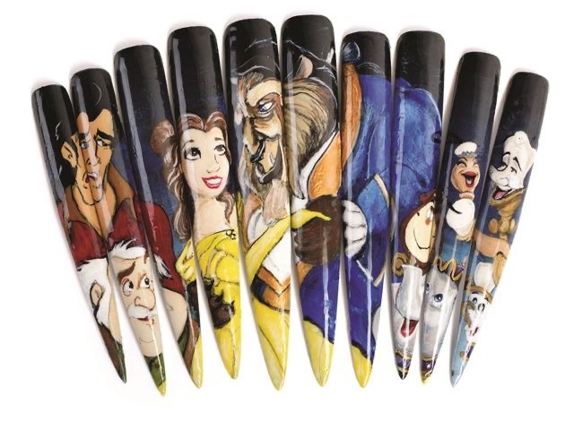 Sét móng thi đấu dài nhọn design fantasy