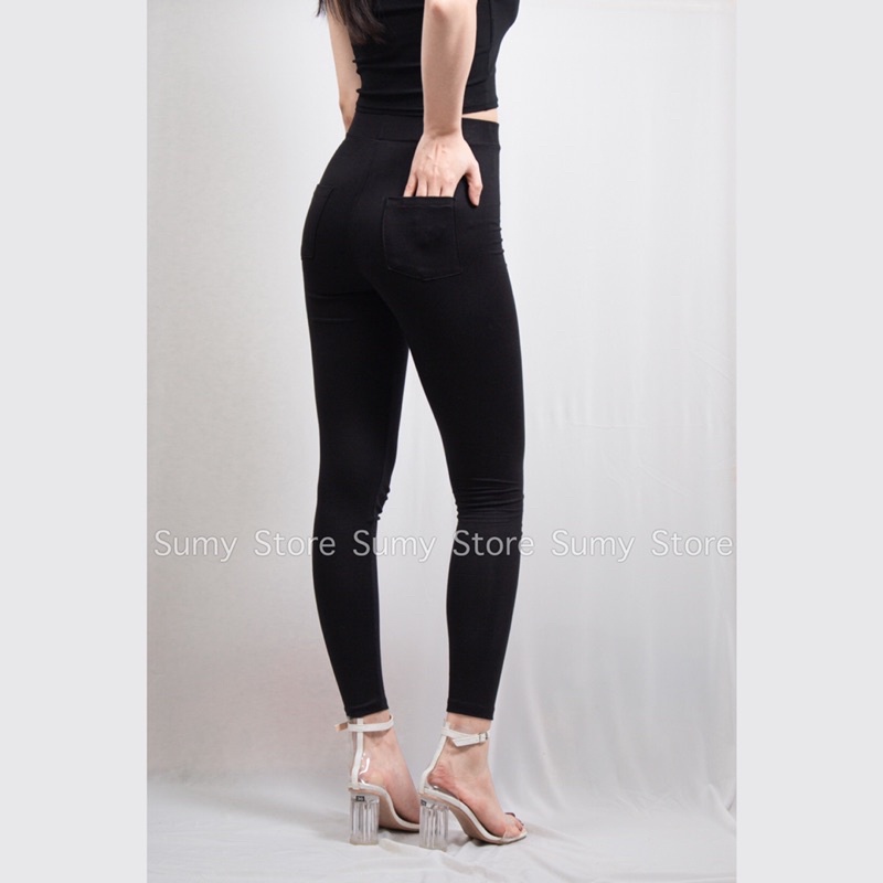 Quần legging dài biker chất dày mịn ko cắn chỉ  co giãn 4 chiều legging lửng nữ cạp cao chống xoắn SUMY STORE