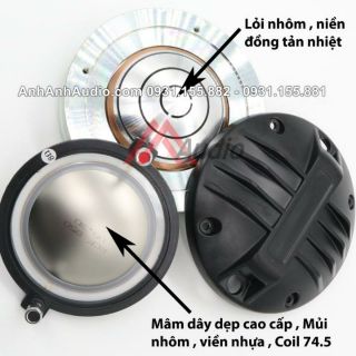 Treble neo 850 Lỏi nhôm , coil dây dẹp , giá 02 chiếc