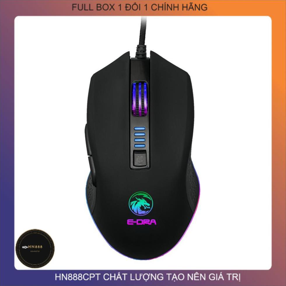 [FreeShip – hàng chính hãng]Chuột game EDRA EMS612 RGB đen | WebRaoVat - webraovat.net.vn