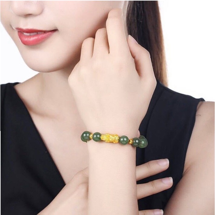 Vòng đeo tay Tùy Hưu Ngọc Xanh may mắn