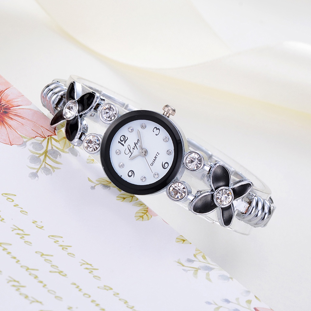 Đồng hồ đeo tay Bluelans đính đá thiết kế thanh lịch thời trang
