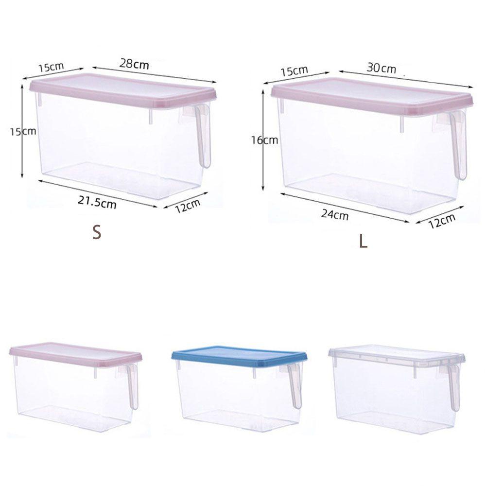 Hộp Đựng Thực Phẩm Bằng Nhựa Trong Suốt Có Tay Cầm Tiết Kiệm Không Gian Cho Tủ Lạnh