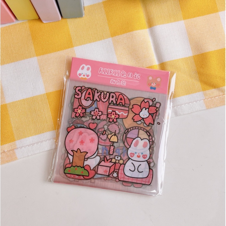 Hình dán sticker trang trí 20 tấm cute xinh xỉu dán sách vở phụ kiện chất lượng cao giá rẻ tặng quà học sinh