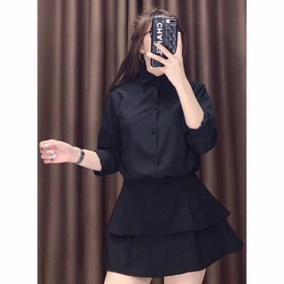 Sơ mi trắng đen