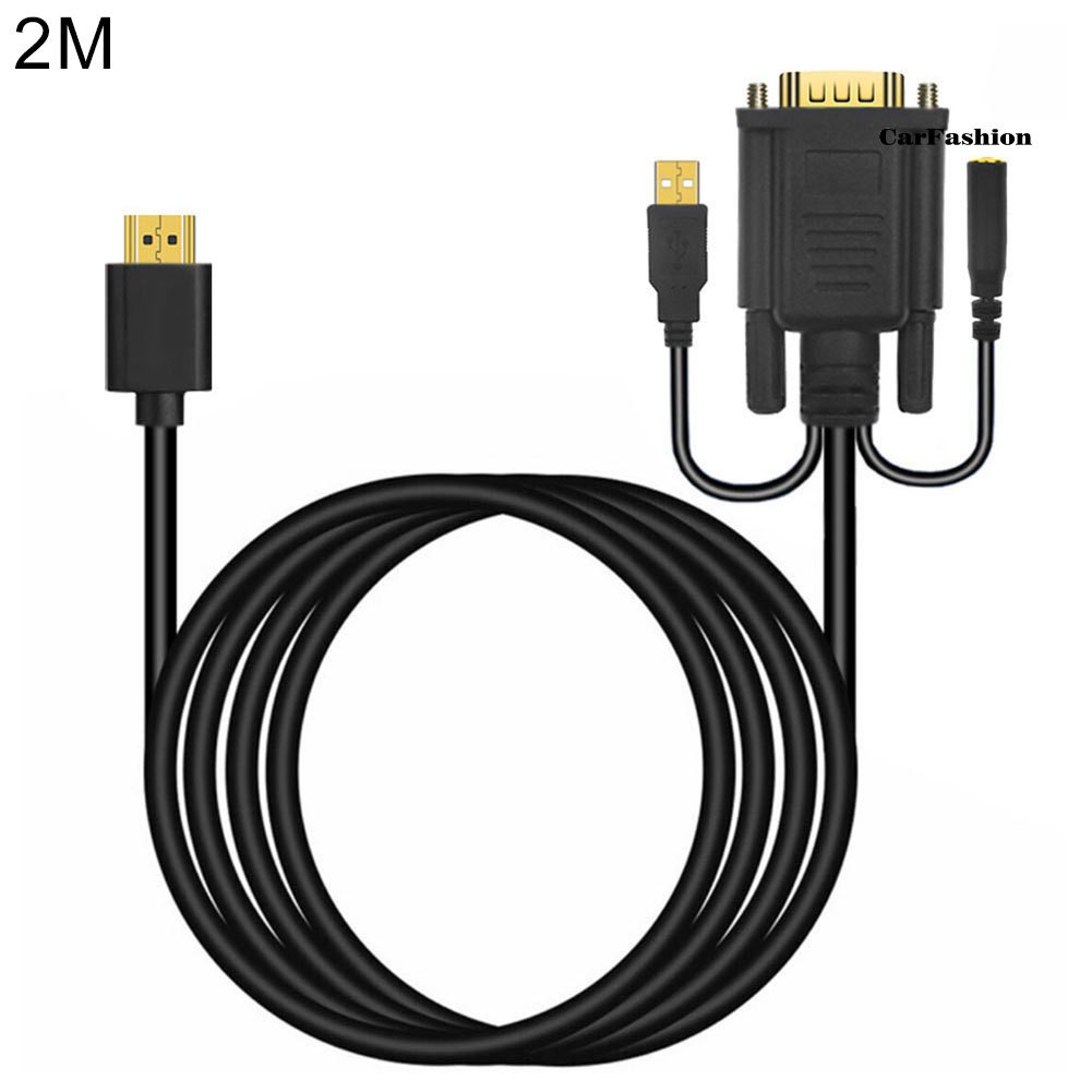 Dây Cáp Chuyển Đổi 1 / 1.5 / 2m 1080p Hdmi Sang Vga Cho Pc Laptop