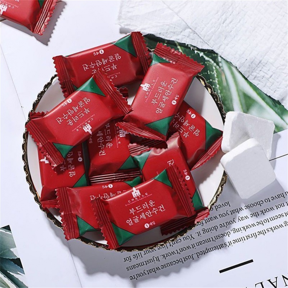 Set 20 Khăn Giấy Dạng Nén Dùng Một Lần Tiện Dụng Khi Đi Du Lịch